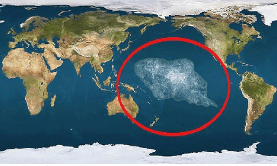 Большое мусорное пятно в тихом океане фото из космоса